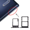 SIM Card Tray + SIM Card Tray + Micro SD Card Tray for Nokia 5 / N5 TA-1024 TA-1027 TA-1044 TA-1053, For Nokia 5