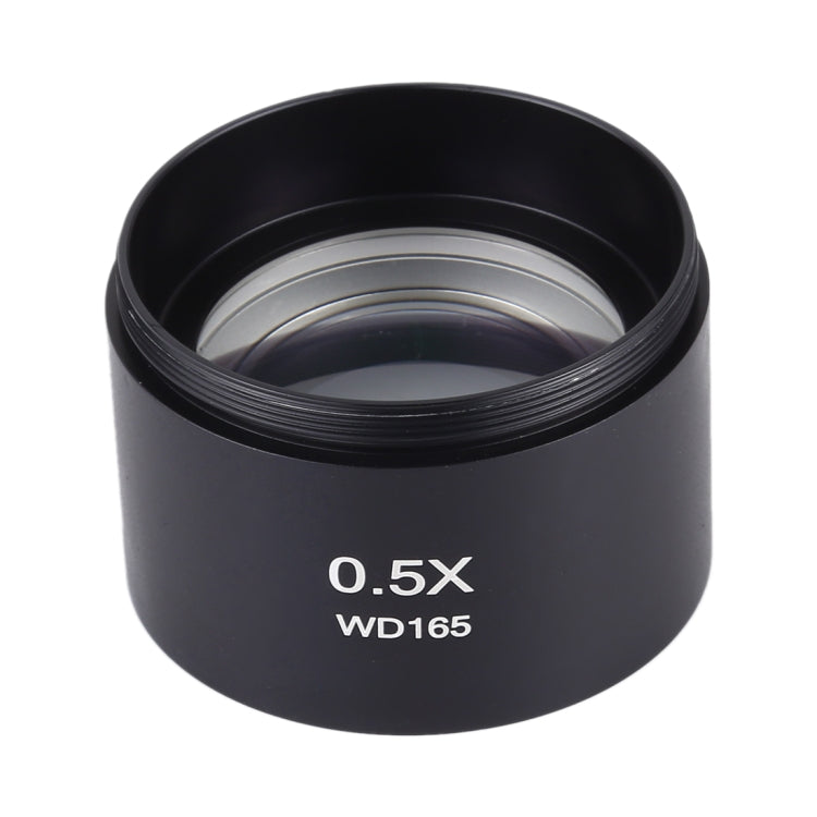 Stereo Microscopes Auxiliary Objective Lens Barlow Lens Magnifier 0.5X WD165, 0.5X WD165