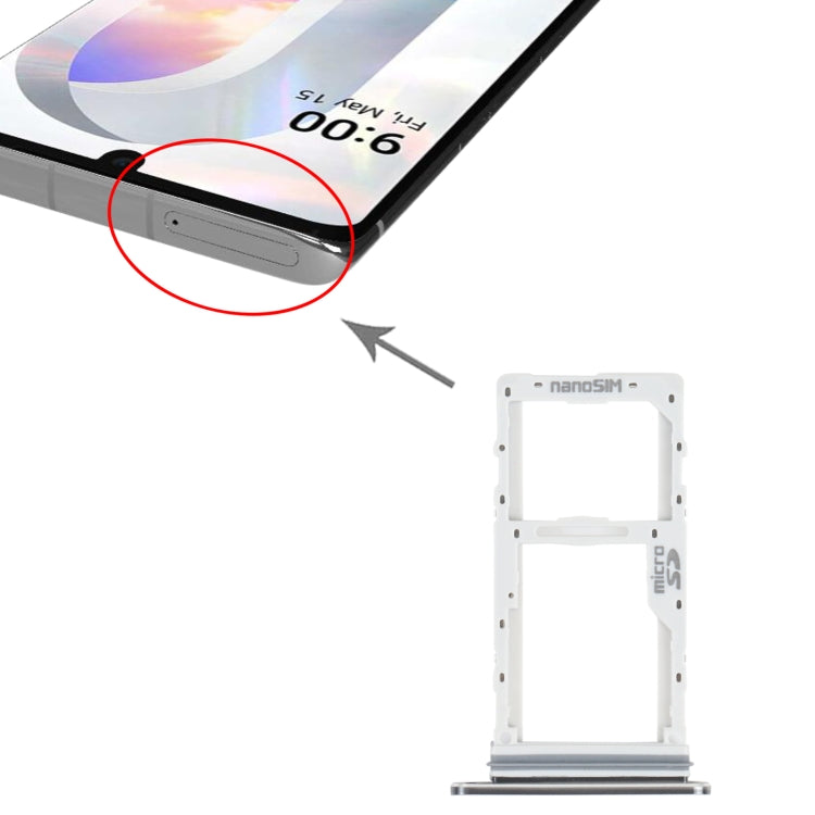 SIM Card Tray + SIM Card Tray / Micro SD Card Tray for LG Velvet 5G LM-G900N LM-G900EM LM-G900 LM-G900TM, For LG Velvet 5G, For LG Velvet 5G(Pink)
