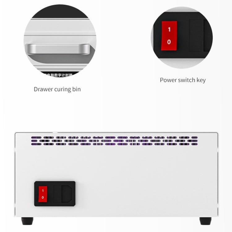 TBK 605 100W Mini UV Curing Lamp Box 48 LEDs Curved Surface Screen UV Curing Box, EU Plug, US Plug, AU Plug, UK Plug, EU Plug