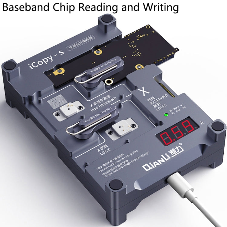 Qianli iCopy-S Double Sided Chip Test Stand 4 in1 Logic Baseband EEPROM Chip Non-removal For iPhone 7 / 7 Plus / 8 / 8 Plus, For iPhone 7 / 7 Plus / 8 / 8 Plus
