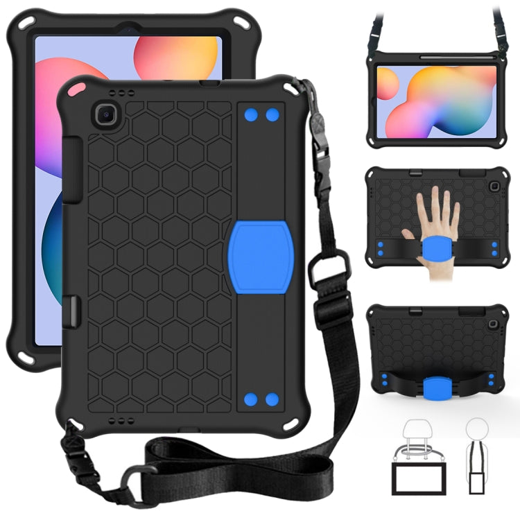 Honeycomb Design EVA + PC Material Four Corner Anti Falling Flat Protective Shell With Strap, For Galaxy Tab S6 Lite P610, For  Galaxy Tab S6 Lite P610