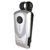 F930 CSR4.1 Retractable Cable Caller Vibration Reminder Anti-theft Bluetooth Headset, Silver