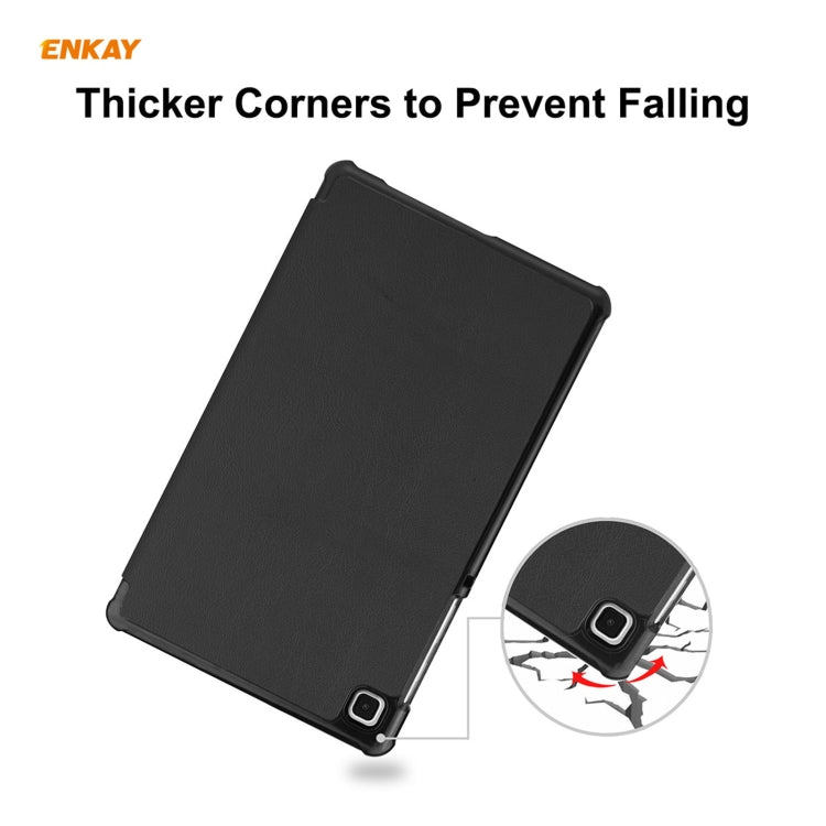 ENKAY PU Leather + Plastic Case with Three-folding Holder for Samsung Galaxy Tab A7 Lite T220 / T225, For Samsung Galaxy Tab A7 Lite T220