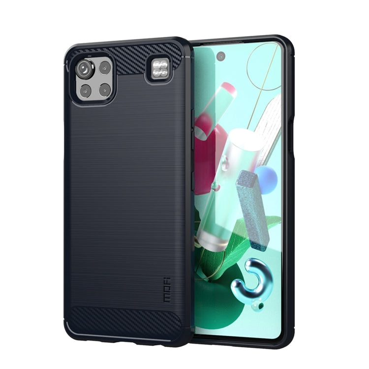 MOFI Gentleness Brushed Carbon Fiber Soft TPU Case, For LG K22 / K22 Plus, For LG K42, For LG K52 / K62 / K62+ / Q52 / Q62, For LG K92, For Google Pixel 6A, For Motorola Moto G51  5G