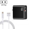 PD-65W USB-C / Type-C + QC3. 0 USB Laptop Charging Adapter + 1.8m USB-C / Type-C to MagSafe 2 / T Head Data Cable, US Plug, MagSafe 2 / T Cable, US Plug