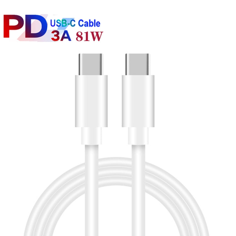 65W Dual PD Type-C + 3 x USB Multi Port Charger with 3A Type-C to Type-C Data Cable, EU Plug(Black)