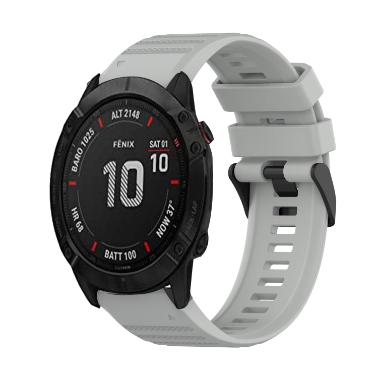 26mm Horizontal Texture Silicone Watch Band with Removal Tool, For Garmin Fenix 6X Sapphire, For Garmin Fenix 5X Sapphire, For Garmin Fenix 5X Plus