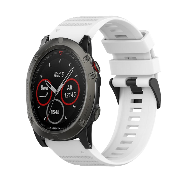 26mm Horizontal Texture Silicone Watch Band with Removal Tool, For Garmin Fenix 6X Sapphire, For Garmin Fenix 5X Sapphire, For Garmin Fenix 5X Plus