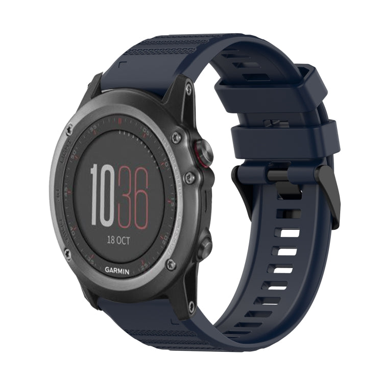 26mm Horizontal Texture Silicone Watch Band with Removal Tool, For Garmin Fenix 3, For Garmin Fenix 3 HR, For Garmin Fenix 3 Sapphire