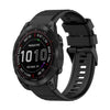 22mm Horizontal Texture Silicone Watch Band with Removal Tool, For Garmin Fenix 7, For Garmin Fenix 7 Solar, For Garmin Fenix 7 Sapphire Solar