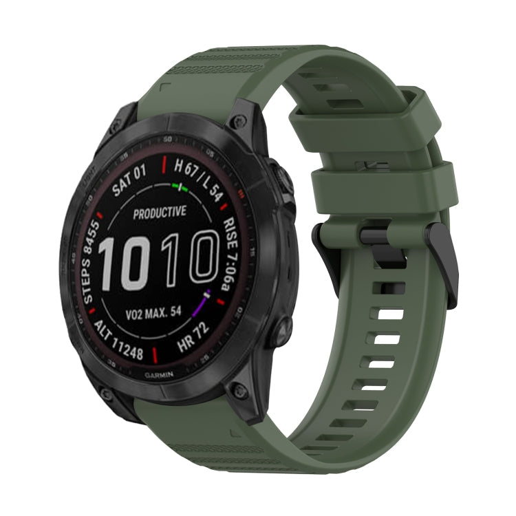 22mm Horizontal Texture Silicone Watch Band with Removal Tool, For Garmin Fenix 7, For Garmin Fenix 7 Solar, For Garmin Fenix 7 Sapphire Solar