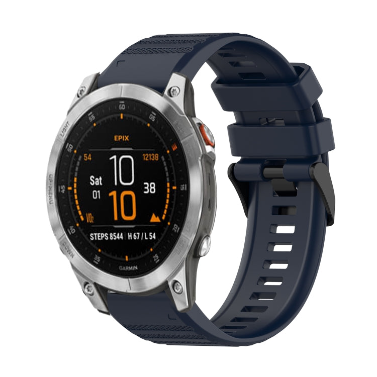 22mm Horizontal Texture Silicone Watch Band with Removal Tool, For Garmin Epix Gen 2, For Garmin Approach S62, For Garmin Fenix 6 GPS