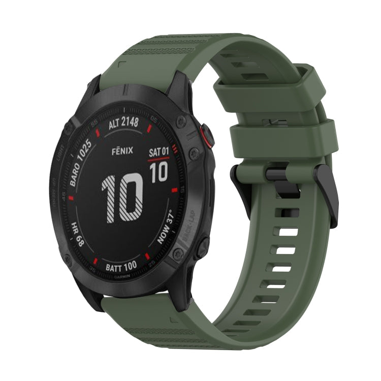 22mm Horizontal Texture Silicone Watch Band with Removal Tool, For Garmin Epix Gen 2, For Garmin Approach S62, For Garmin Fenix 6 GPS