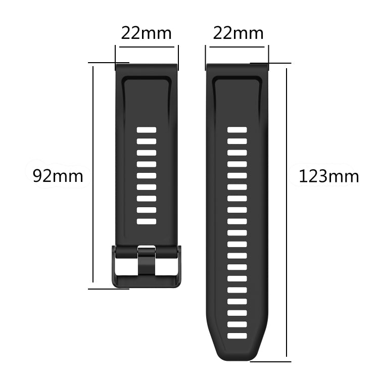22mm Horizontal Texture Silicone Watch Band with Removal Tool, For Garmin Fenix 6 Pro GPS, For Garmin Fenix 6 Sapphire GPS, For Garmin Fenix 5