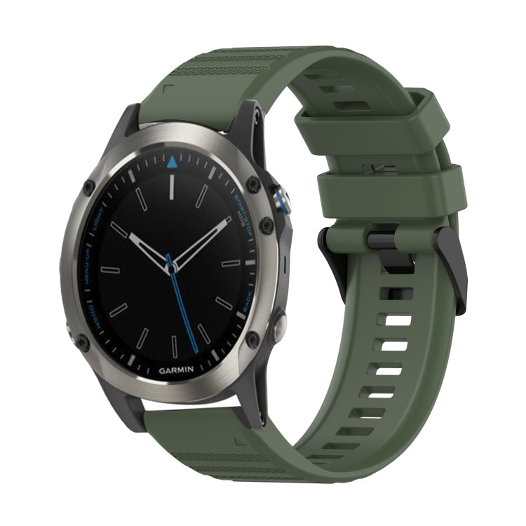 22mm Horizontal Texture Silicone Watch Band with Removal Tool, For Garmin Fenix 5 Plus, For Garmin Quatix 5, For Garmin Quatix 5 Sapphire