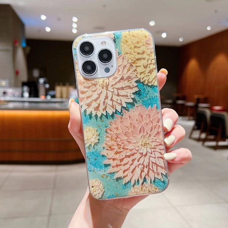 Gold Foil Oil Painting Epoxy TPU Phone Case, For iPhone 11 Pro Max, For iPhone 11 Pro, For iPhone 11
