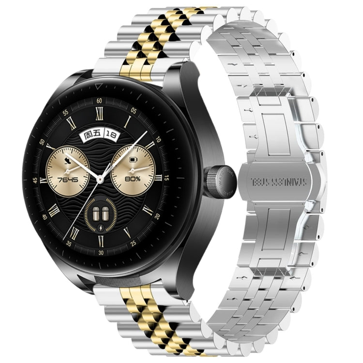 Five Bull Half Round Stainless Steel Watch Band + Strap Removal Tool, For Huawei Watch GT3 SE, For Huawei Watch Buds, For Huawei Watch3 Pro New
