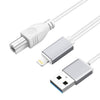 1m 8 Pin to USB + MIDI Electronic Music Instrument & OTG & Charging Multifunctional Cable Compatible with iOS 10-14, MIDI + OTG