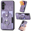 For Samsung Galaxy A14 5G Retro Skin-feel Ring Card Wallet Phone Case(Purple)