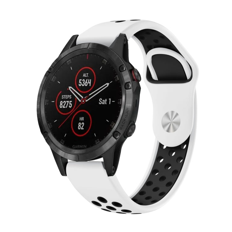 22mm Sports Breathable Silicone Watch Band, For Garmin Fenix 5 Plus, For Garmin Quatix 5