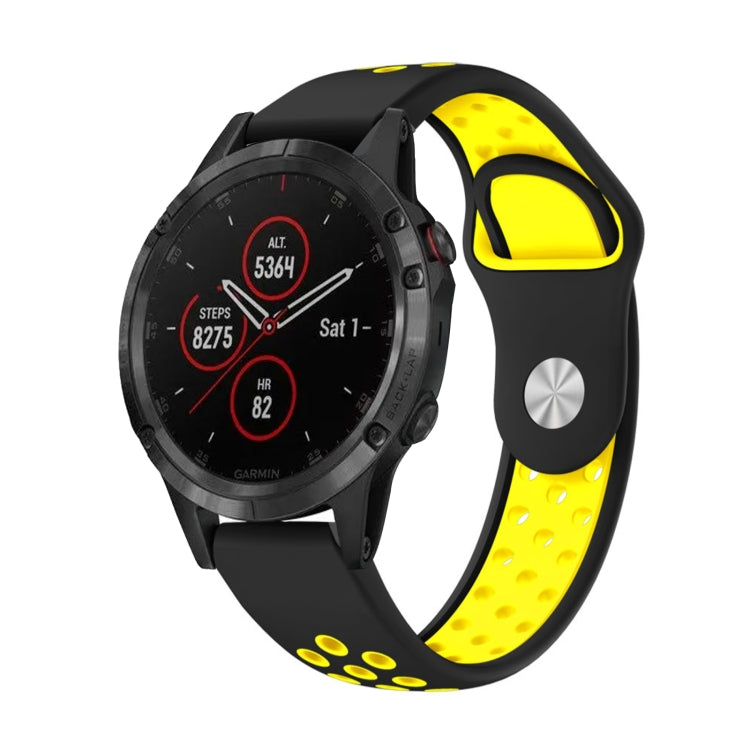 22mm Sports Breathable Silicone Watch Band, For Garmin Fenix 5 Plus, For Garmin Quatix 5