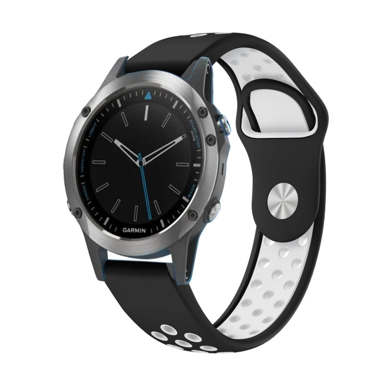 22mm Sports Breathable Silicone Watch Band, For Garmin Fenix 5 Plus, For Garmin Quatix 5