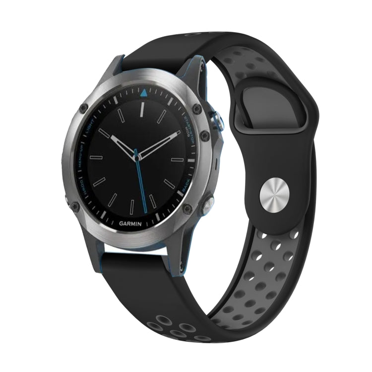 22mm Sports Breathable Silicone Watch Band, For Garmin Quatix 5 Sapphire, For Garmin Forerunner 955
