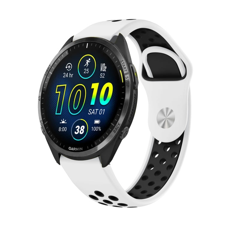 22mm Sports Breathable Silicone Watch Band, For Garmin Forerunner 965, For Garmin Instinct 2