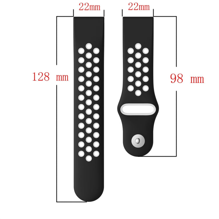 22mm Sports Breathable Silicone Watch Band, For Garmin Forerunner 965, For Garmin Instinct 2