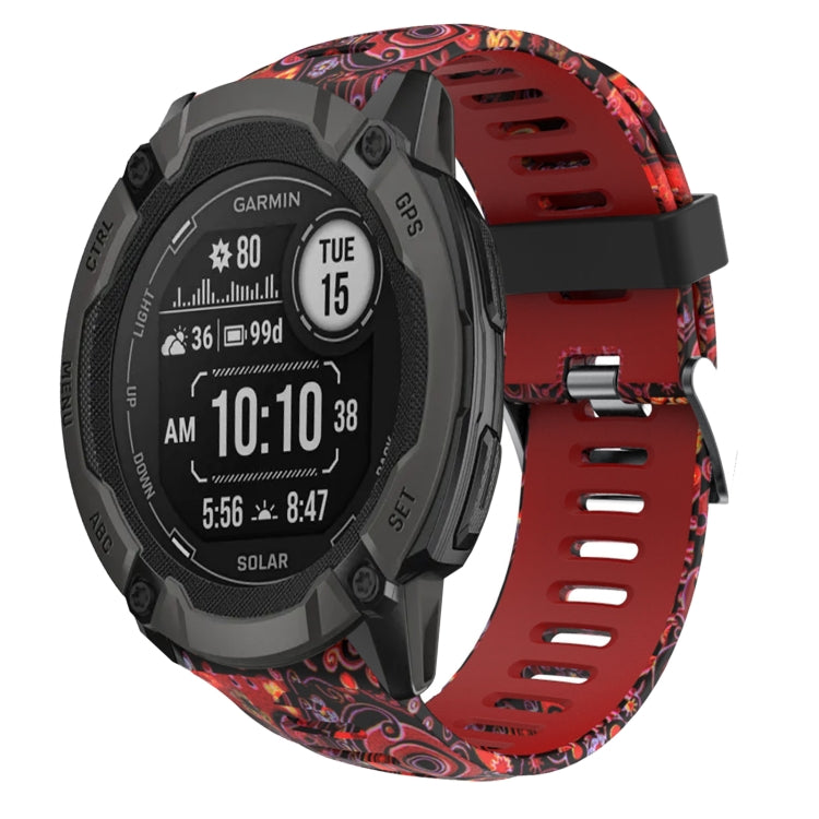 26mm Camouflage Printed Silicone Watch Band, For Garmin Instinct 2X Solar, For Garmin D2 Delta PX, For Garmin Tactix 7 Pro, For Garmin Tactix 7