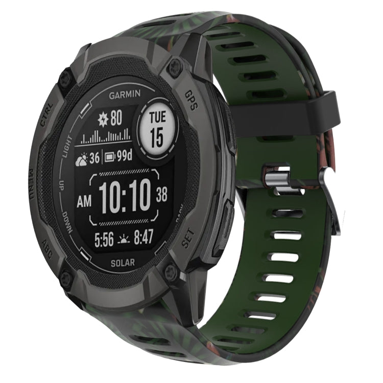 26mm Camouflage Printed Silicone Watch Band, For Garmin Instinct 2X Solar, For Garmin D2 Delta PX, For Garmin Tactix 7 Pro, For Garmin Tactix 7