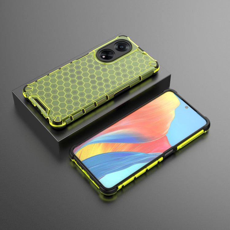 For OPPO A98 5G / A1 5G Shockproof Honeycomb Phone Case(Green)