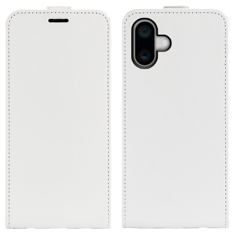 R64 Texture Single Vertical Flip Leather Phone Case, For iPhone 16 Pro, For iPhone 16 Plus, For iPhone 16, For iPhone 15 Pro Max, For iPhone 15 Pro, For iPhone 15 Plus