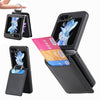 JUNSUNMAY Litchi Leather Skin PC Folding Phone Case, For Samsung Galaxy Z Flip6 / Flip7 FE, For Samsung Galaxy Z Flip5