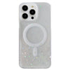 For iPhone 15 Pro Max Glitter MagSafe Hybrid Clear TPU Phone Case(White)