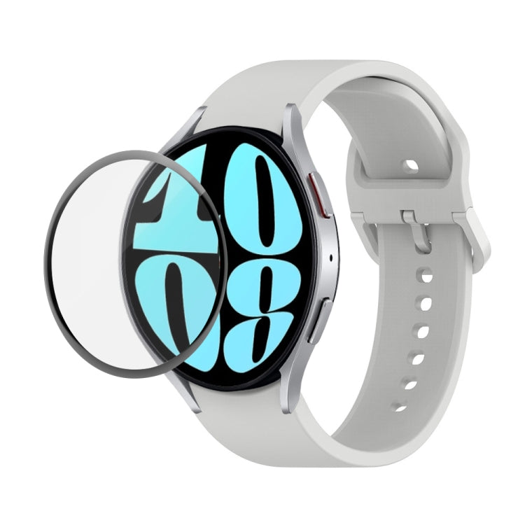 JUNSUNMAY Silicone Adjustable Strap + Full Coverage PMMA Screen Protector Kit, For Samsung Galaxy Watch6 44mm