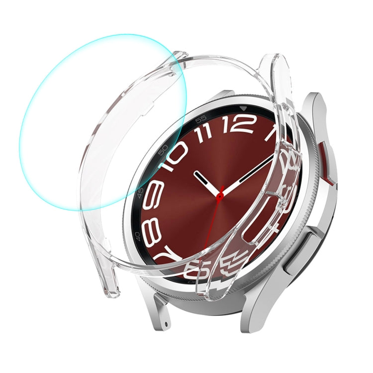 ENKAY Hat-Prince Electroplated Hard PC Case + 0.2mm 9H Glass Screen Protector, For Samsung Galaxy Watch6 Classic 43mm