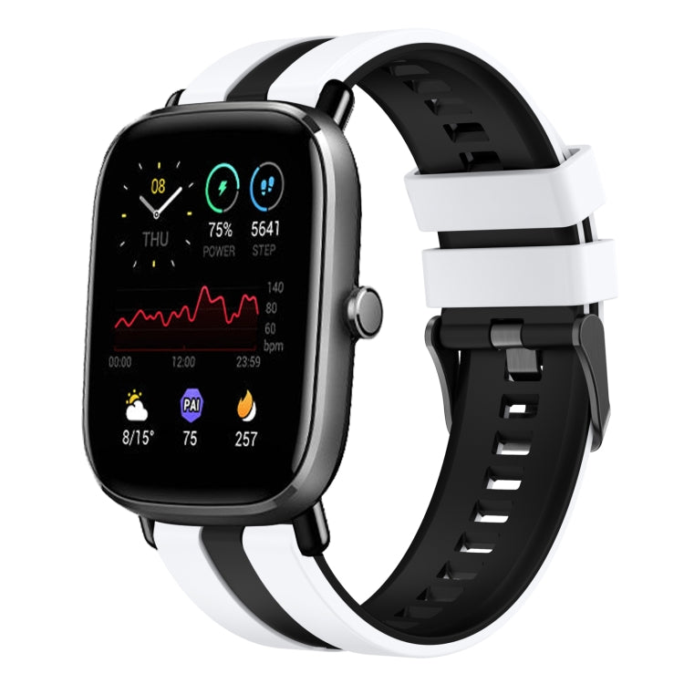 20mm Two-Color Sports Silicone Watch Band, For Amazfit GTS 4 Mini