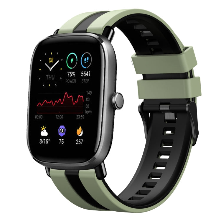 20mm Two-Color Sports Silicone Watch Band, For Amazfit GTS 4 Mini