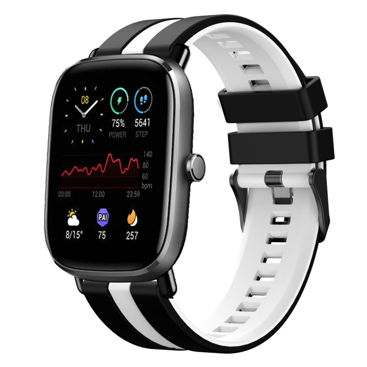 20mm Two-Color Sports Silicone Watch Band, For Amazfit GTS 4 Mini