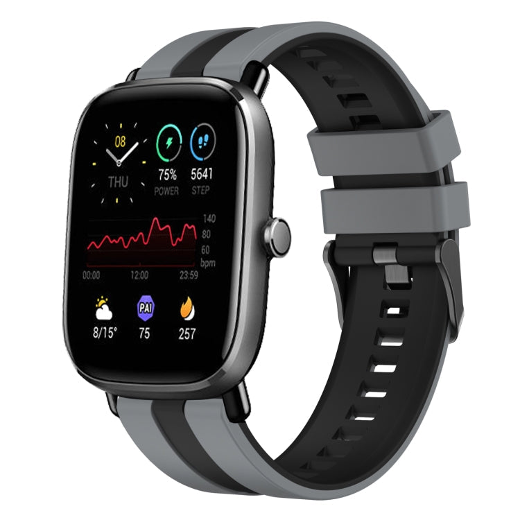 20mm Two-Color Sports Silicone Watch Band, For Amazfit GTS 4 Mini