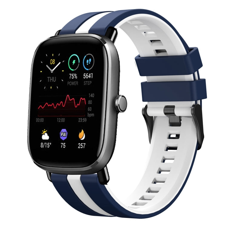 20mm Two-Color Sports Silicone Watch Band, For Amazfit GTS 4 Mini