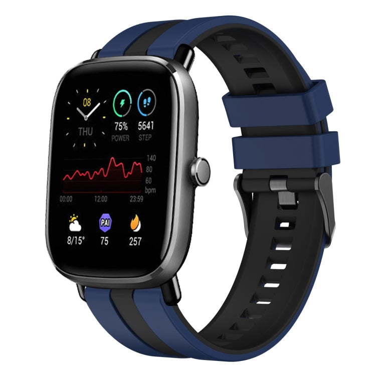 20mm Two-Color Sports Silicone Watch Band, For Amazfit GTS 4 Mini