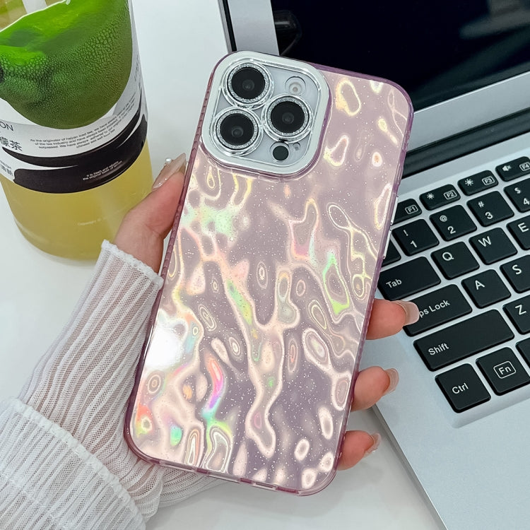 Plating Glitter Texture TPU Phone Case with Lens Film, For iPhone 16 Pro Max