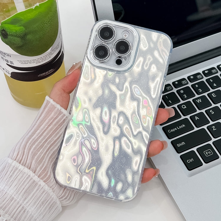 Plating Glitter Texture TPU Phone Case with Lens Film, For iPhone 16 Pro Max