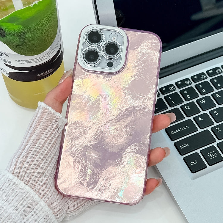 Plating Glitter Texture TPU Phone Case with Lens Film, For iPhone 16 Pro Max