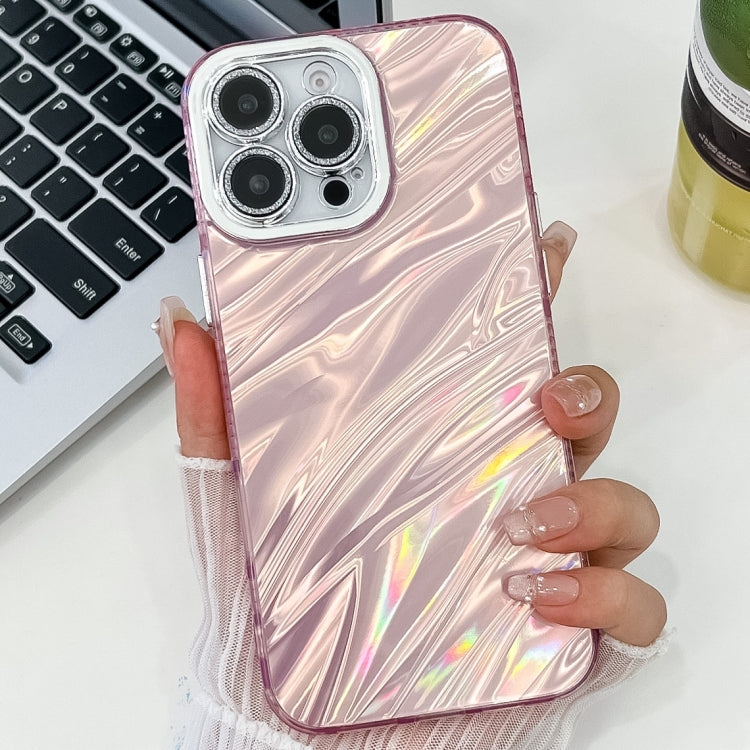 Plating Glitter Texture TPU Phone Case with Lens Film, For iPhone 14 Pro Max