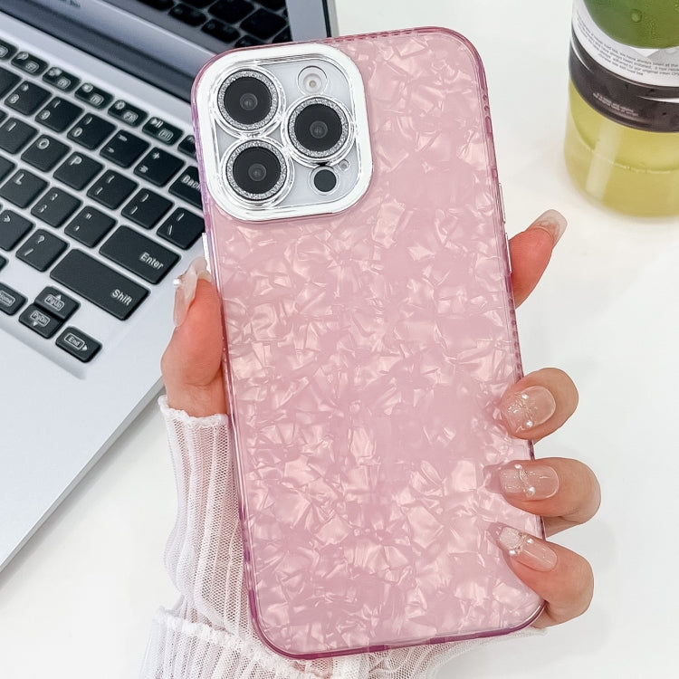 Plating Glitter Texture TPU Phone Case with Lens Film, For iPhone 14 Pro Max