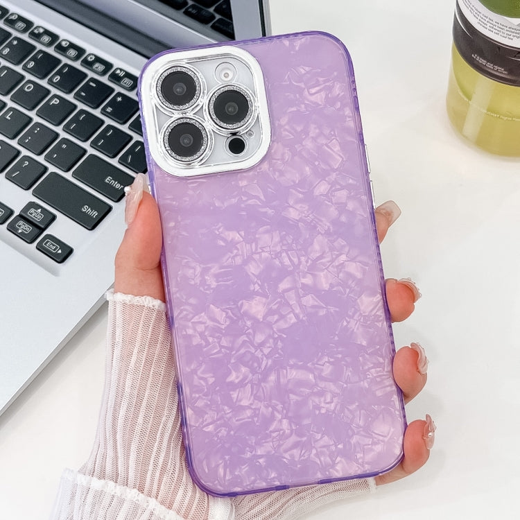 Plating Glitter Texture TPU Phone Case with Lens Film, For iPhone 16 Pro Max